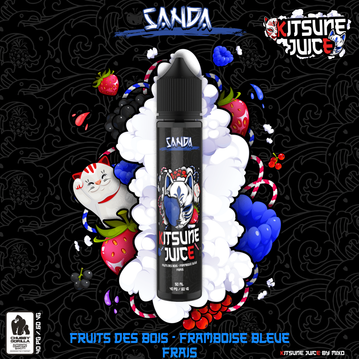 Eliquide Kitsune Juice by Le Mixologue Sanda 50ml Vape Smoker