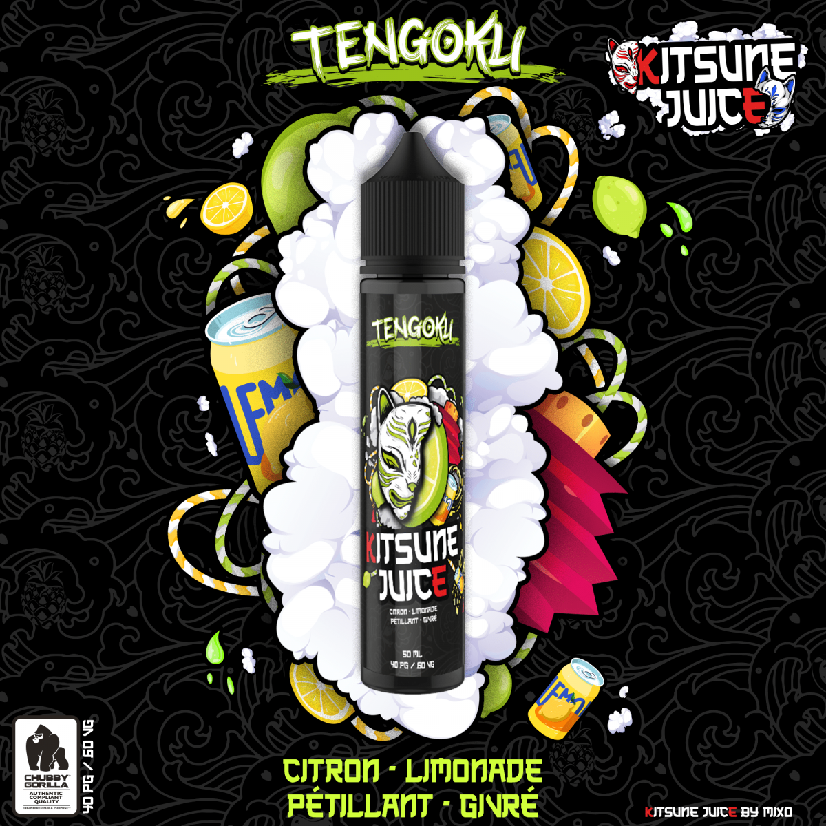 Eliquide Kitsune Juice by Le Mixologue Tengoku 50ml Vape Smoker